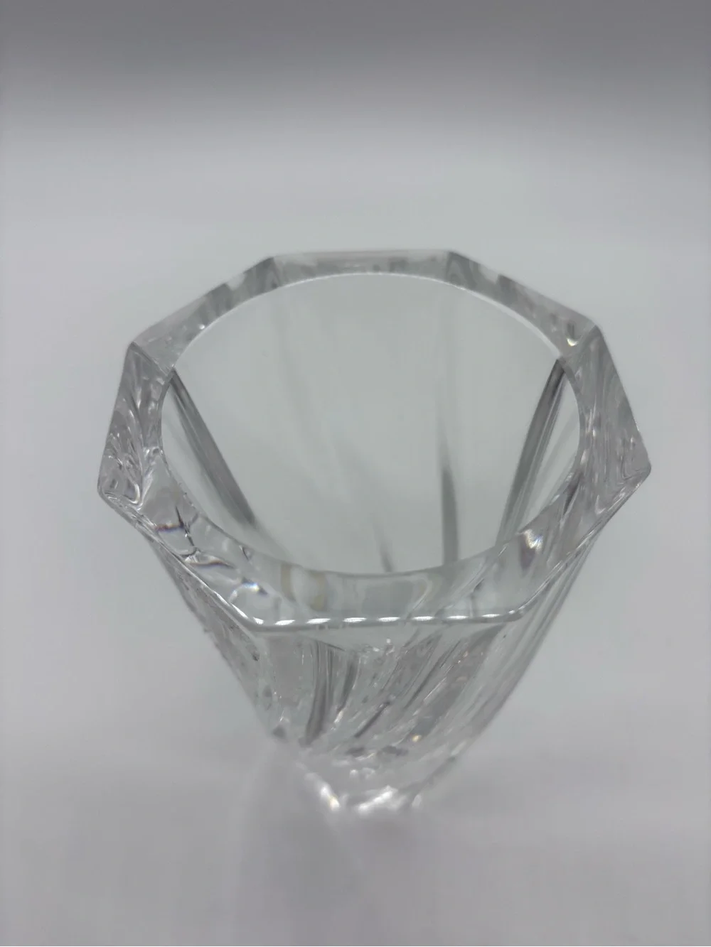 Orrefors Kostaboda Clear Crystal Vase with Sculpted Form